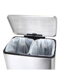Poubelle Recycle Pedal bin E-Cube 10+9L Inox Mat,EKO