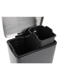 Poubelle Recycle Pedal bin E-Cube 10+9L Inox Mat,EKO